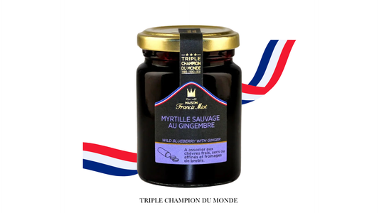 CONFITURE MYRTILLE SAUVAGE AU GINGEMBRE